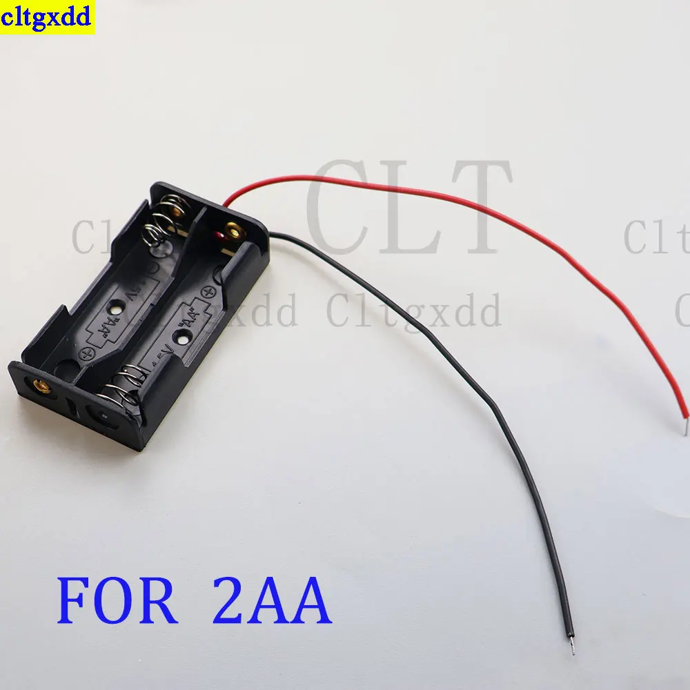 Cltgxdd 1Piece AA Battery Holder Box 1/2/3/4/5/6/8 Slot Port Battery Storage Box Holder With Lead Wire Cover and Switch