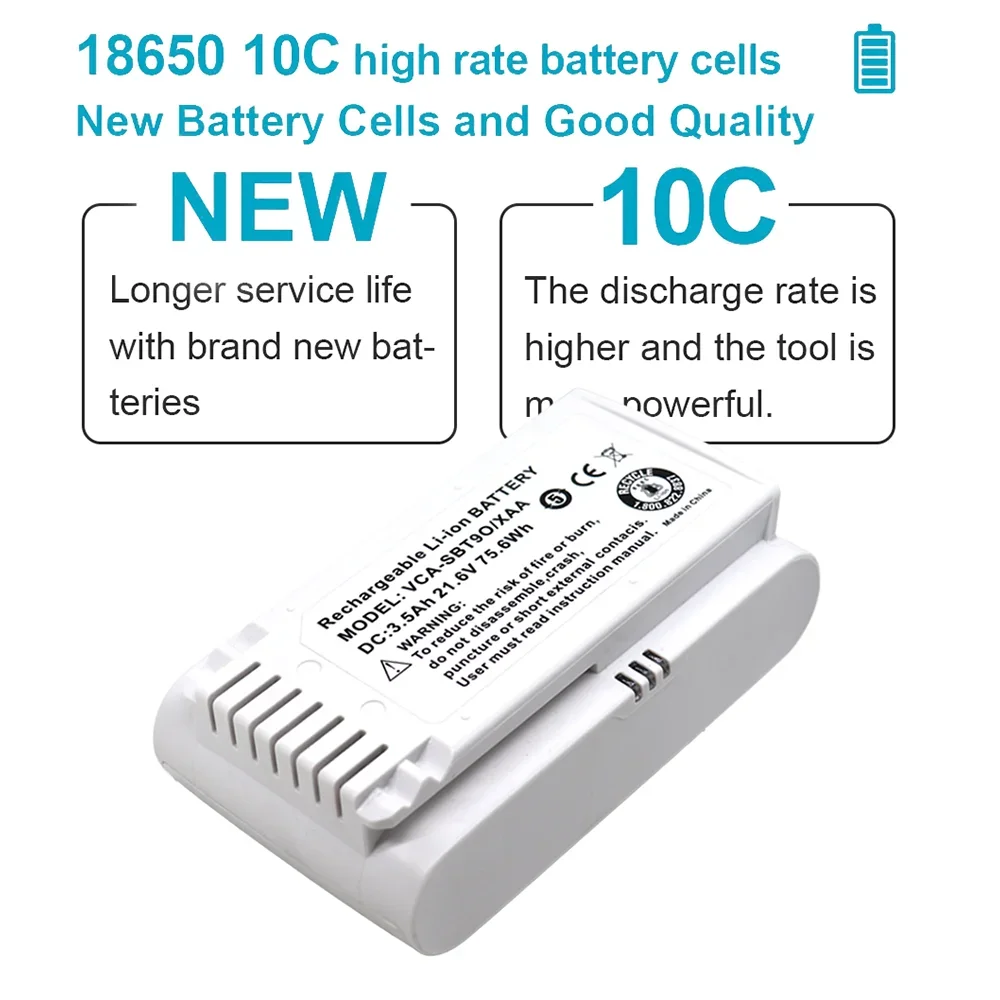

New 5000mAh Replacement Battery for Samsung VCA-SBT90EB VCA-SBT90E Jet70/+ Vacuum