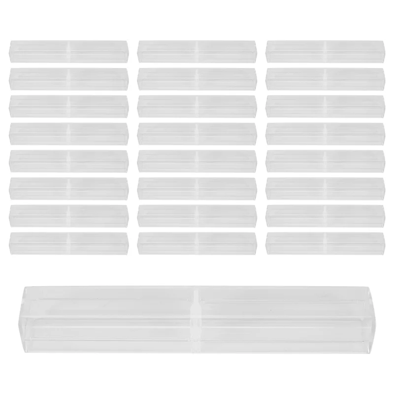 Estuche de bolígrafo transparente de NEW-100Pcs, juego de colección vacío para escuela y oficina, contenedor de bolígrafos, almacenamiento para el día del padre y la madre