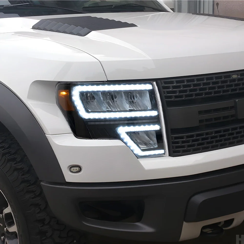 Upgraded Car Front Lamp For Ford Raptor F150 2009-2014 LED Auto Headlights Assembly Dynamic Projector Lens Tools Car Accessories