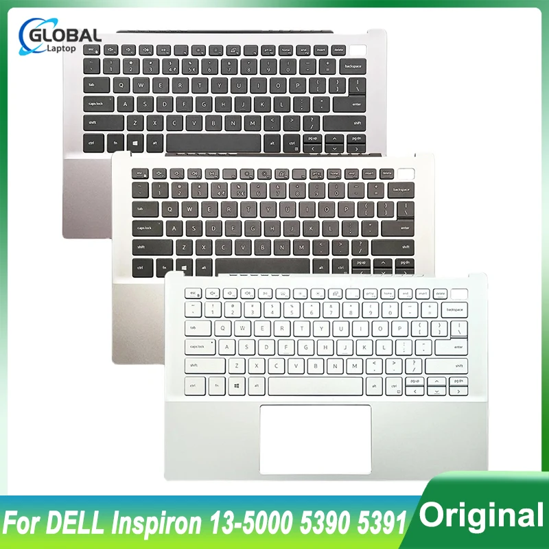 

New Original US Keyboard for DELL Inspiron 13 5000 5390 5391 Laptop Palmrest Upper Top Cover Backlit Keyboard Replacement 0R18HX