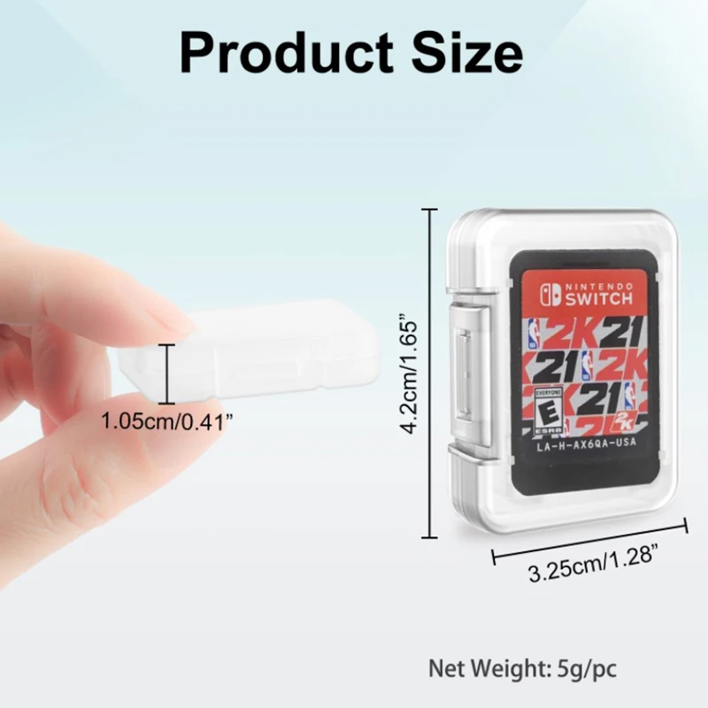 10PCS Portable Single Game Dedicated TF Card Storage Holder Mini Case Protective Clear Box For Nintendo Switch Lite OLED