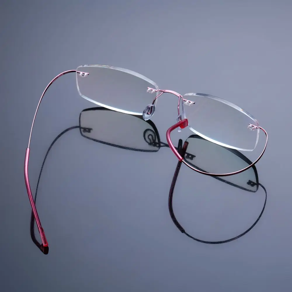 Rimless Vision Care Óculos para homens e mulheres, Ultraleve Memory Titanium, Presbiopic, Óculos de leitura