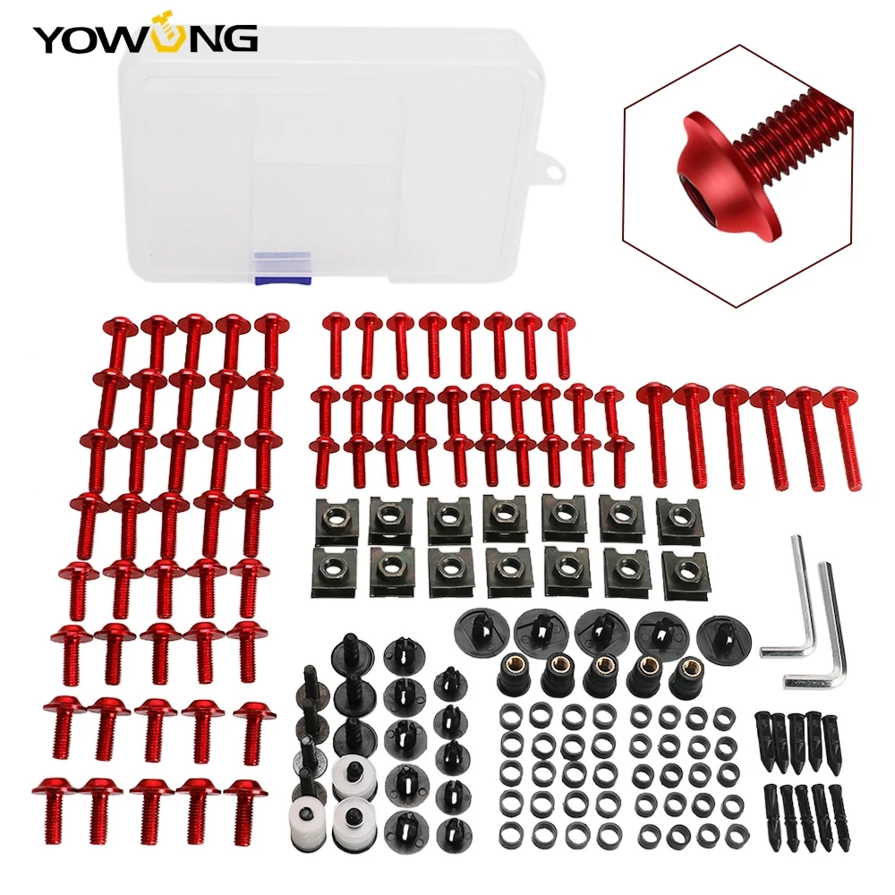 

For Yamaha YZF R6 R1 R3 R25 FZ07 FZ09 NEW Motorcycle Complete Full Fairing Bolts Kit Clips Bodywork Screw Nuts Screws Steel