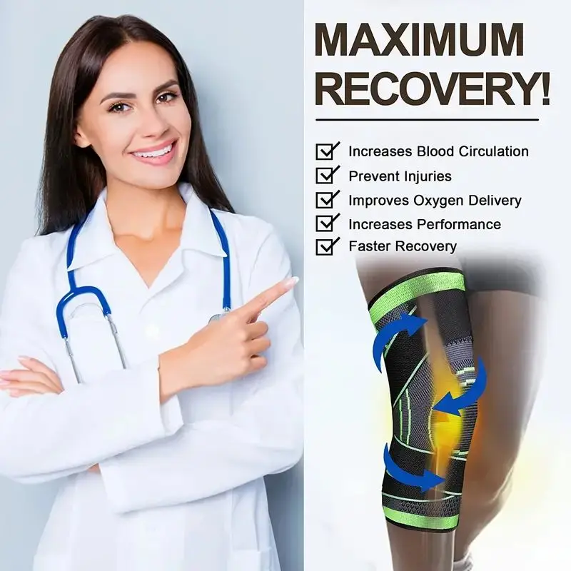 Knee Brace Knee Compression Sleeve for Knee Pain Running Weightlifting Knee Sleeves Support Breathable for Arthritis Sports Gym