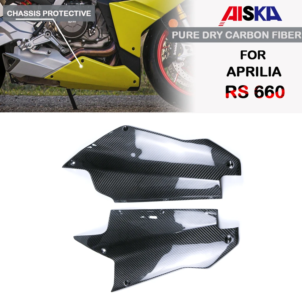 

For Aprilia RS660 2021 2022 2023 Motorcycle Accessories Chassis Protective Cover Belly Pan Lower Fairing Kit 3K Dry Carbon Fiber