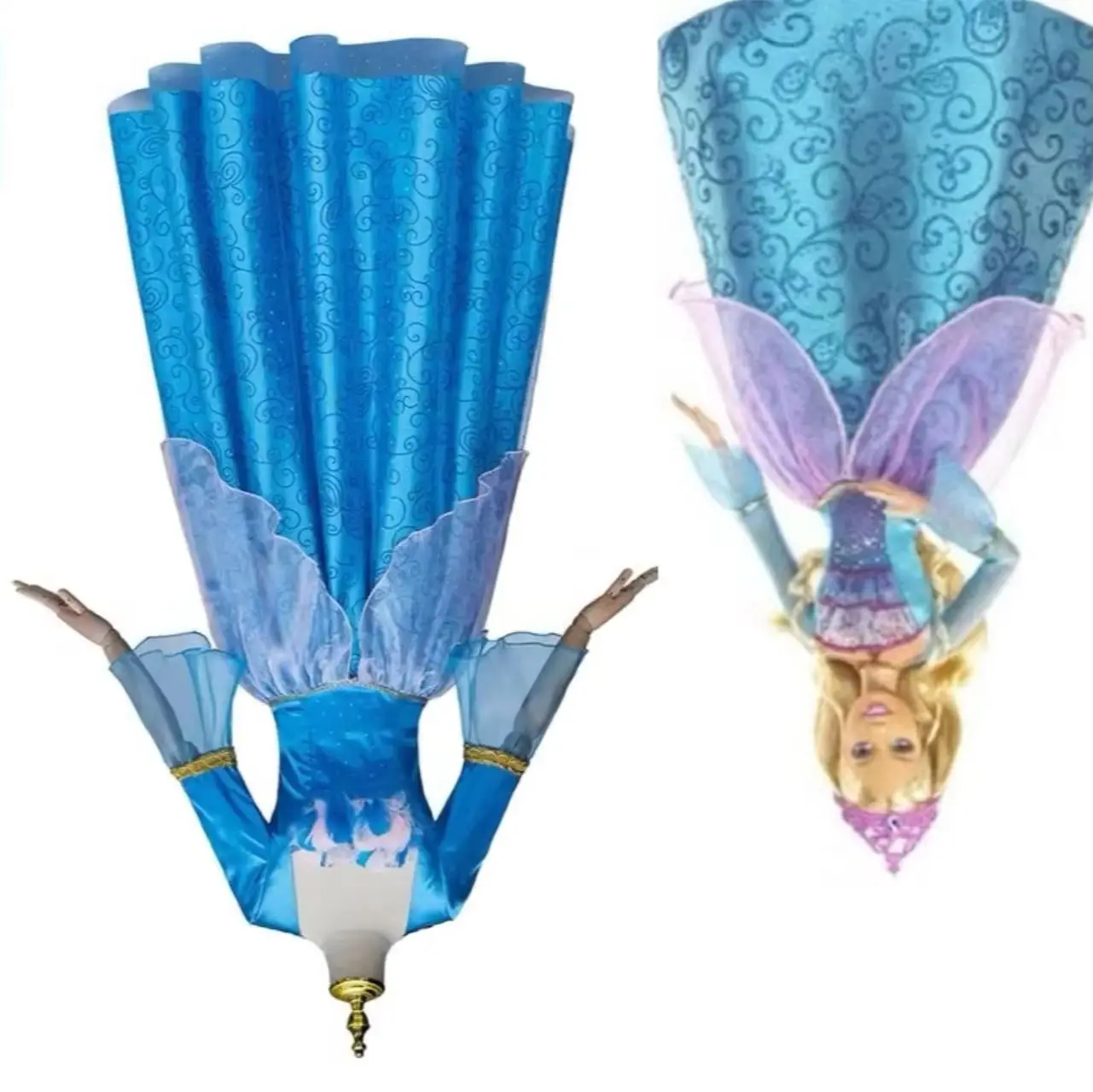 

Princess Rosella Cosplay Costume Blue Peacock Island Dress Stage Performance Fancy Ball Gown