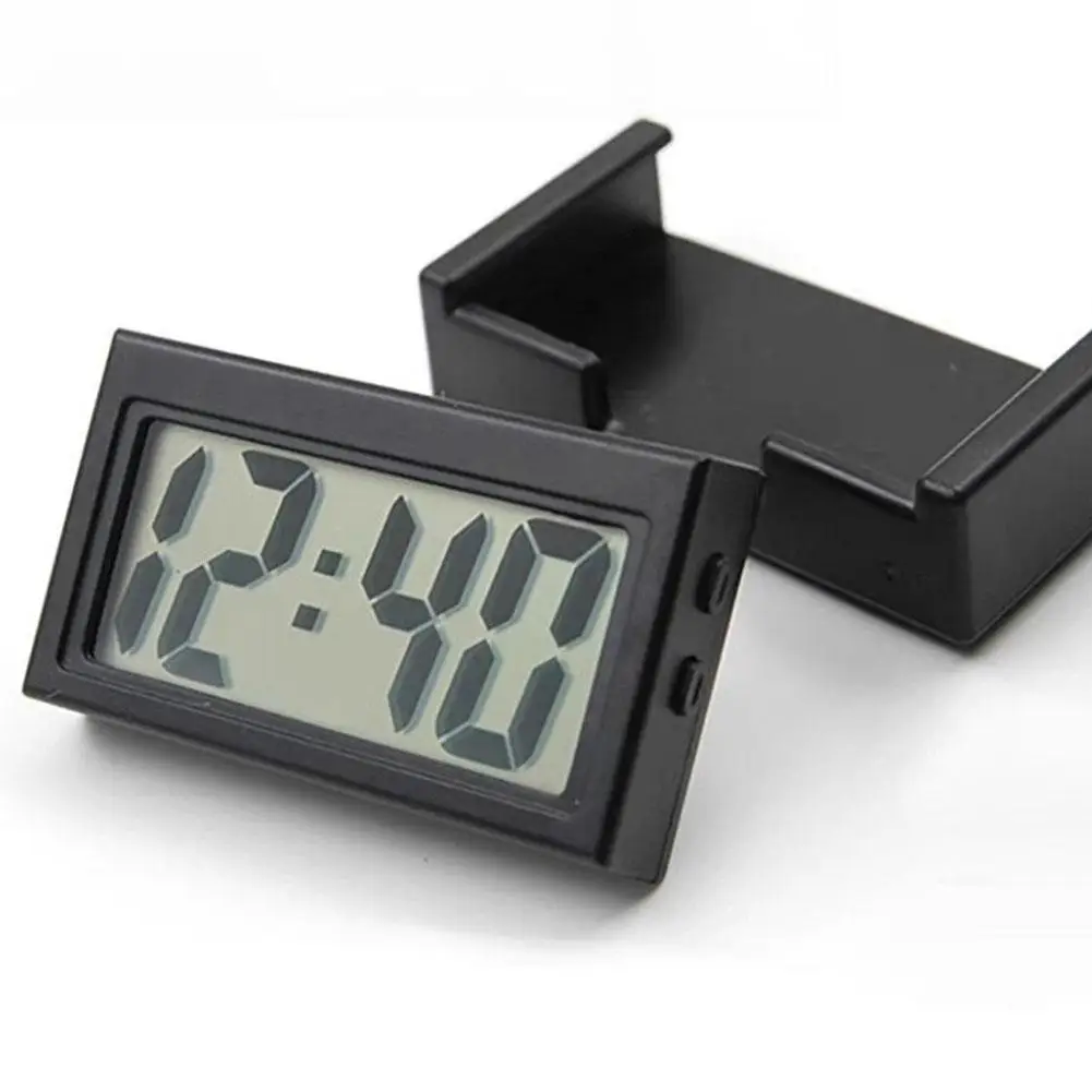 Mini Digital Clock Large Screen Car Dashboard Electronic Clock Self-adhesive Mini Clock Durable Car Clock