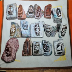 1pcs/lot Natural Old Agate Dzi Ornament Healing Meditation Totem Ornament Ancient Chinese civilization Collectibles From temple