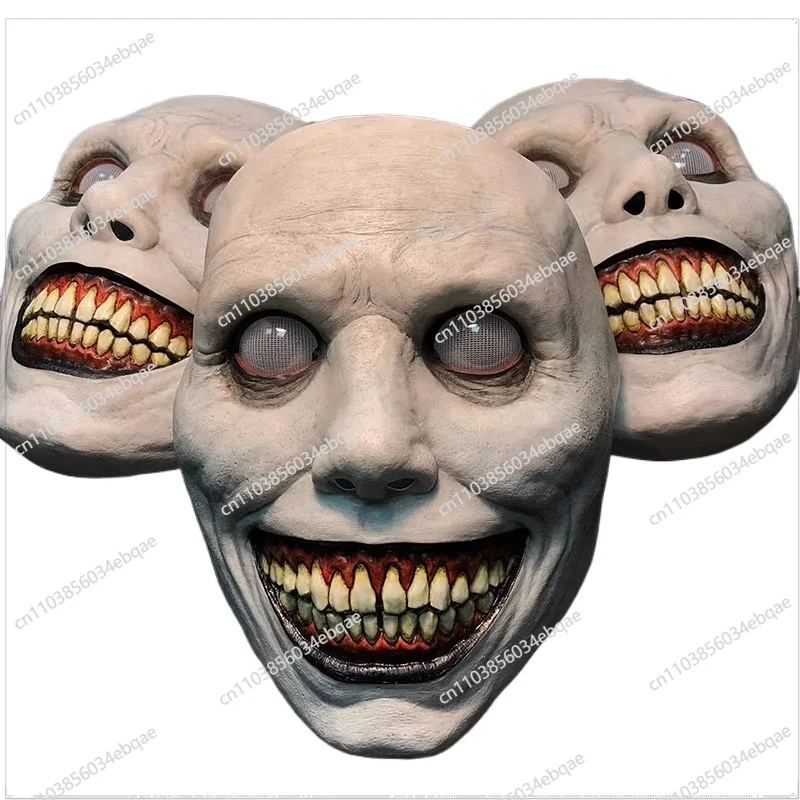 

Halloween Children's Costumes Mask Hood Horror Glowing Men and Women Cos Faceless Men Dress Up Adult Full Face Alien