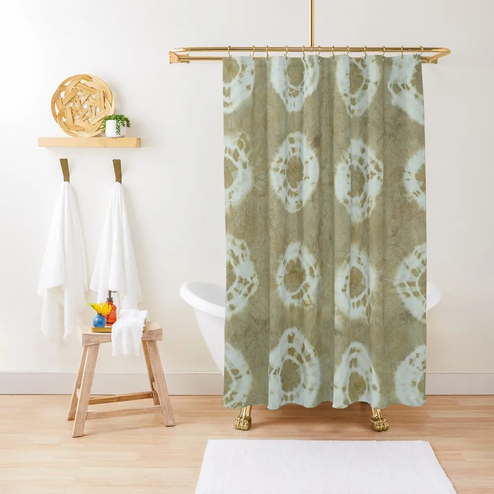 

Shibori-японская завязка из крашеной ткани, занавеска для душа, водонепроницаемая занавеска для душа в ванную комнату