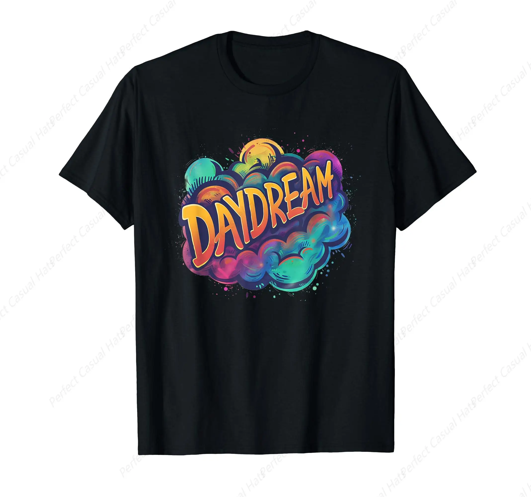 

Colorful Cloud With Daydream T-Shirt Men Women Leisure Drop Pure Cotton Loose Couple Tee