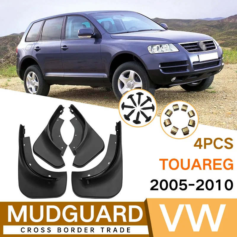 

For Volkswagen Touareg 2005-2010 Car Molded Mud Flaps Splash Guards Mudguards Front Rear Styling Front Rear Car Accessories