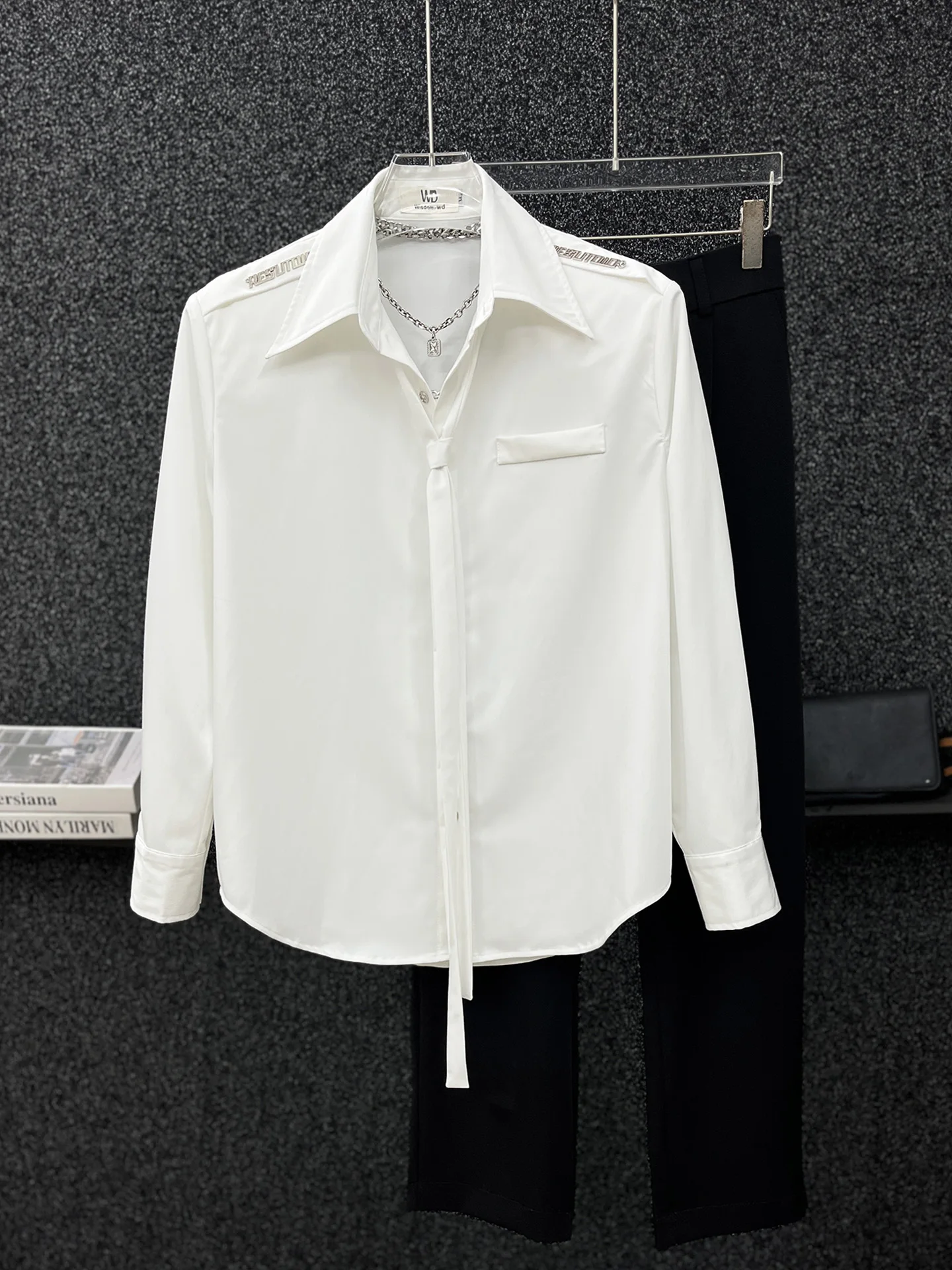 2025 new Korean version fashion trendy men's casual long-sleeved shirt handsome teenager loose and comfortable versatile shirt