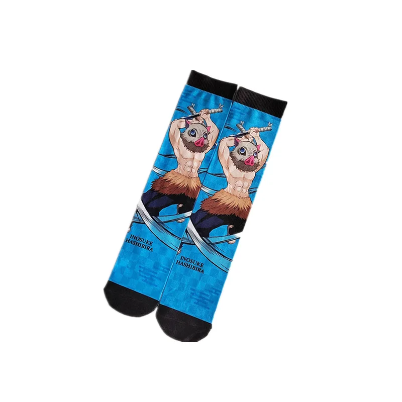 Anime Demon Kamado Tanjirou Nezuko Agatsuma Rengoku Sockings Cosplay Cartoon Adult Breathable Socks Outdoor