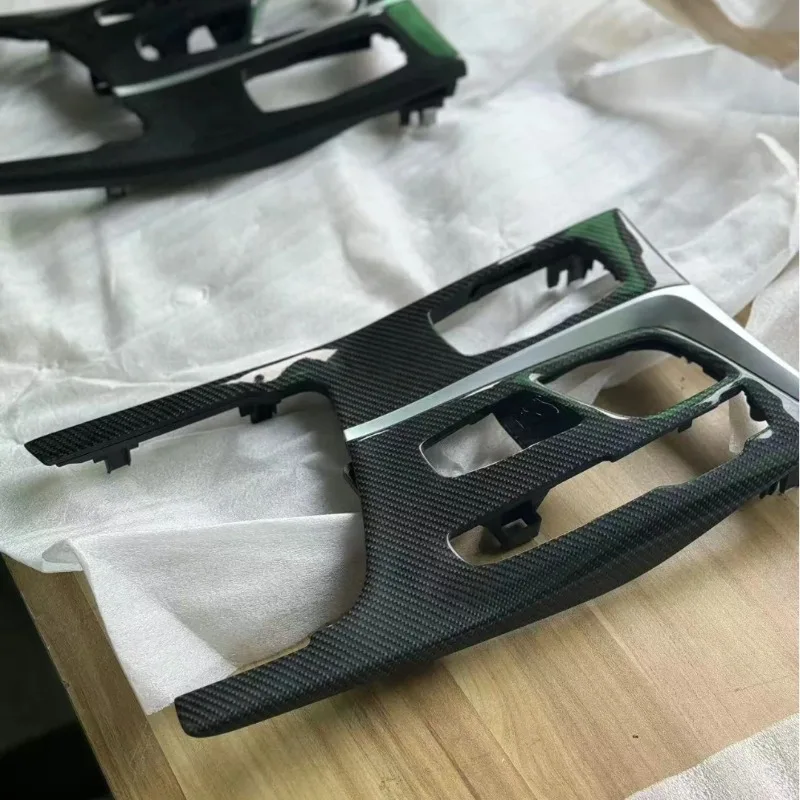 BMW5 시리즈 G30 G38 2018-2023 530i 530Li 540i M550i 실내 몰딩용 센터 콘솔 리얼 카본 파이버 교체품