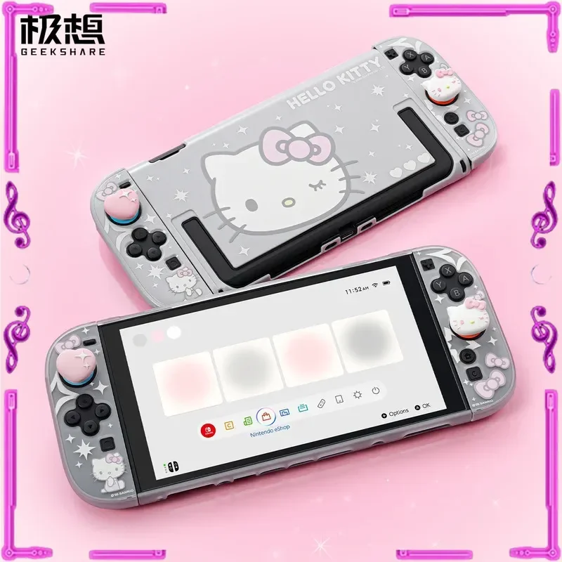 Nintendo Switch2 Protective Shell Ns2 Split Hollow Semi-Transparent Anti-Fall Cute Kitty Protective Shell Hot Selling