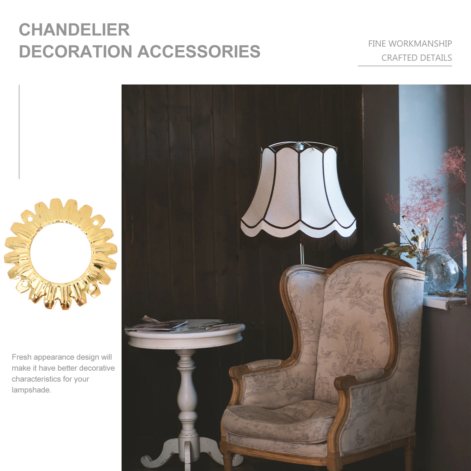 

12pcs Iron Lamp Rings Decorative Chandelier Accessories Light Decoration Parts Table Floor Lamp Diy Home Lighting Decor