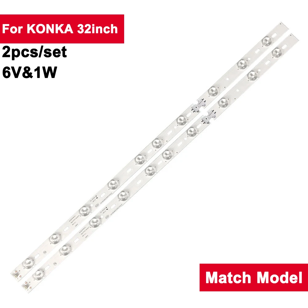 

6V 644MM 10 Lamps Led TV Strip For KONKA 32inch 35017727 2Pcs/Set Led Backlight Strip Bar Light KL32GT618 LED32F3000E LED32T66DF