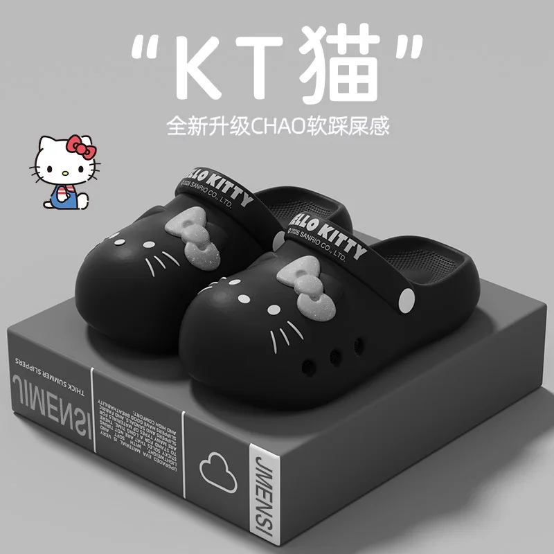 Fashion Cute 2026 Summer New Sanrio Hello Kitty Cartoon Cute Lovely Good Quality Beige Coffee Comfortable Women Girls Sandals - view 3