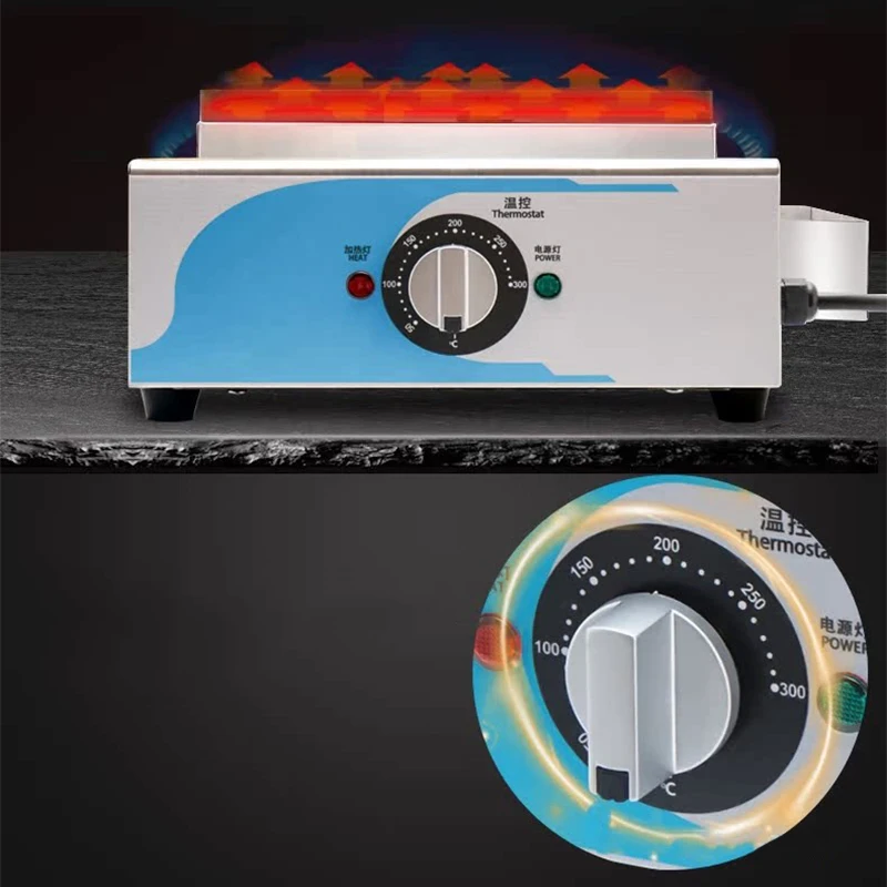 

220V Egg Burger Maker 4000W Rotary Cake Maker Non-stick Coating Multi-ring Heating Element 9-Slot Egg Sandwich Maker