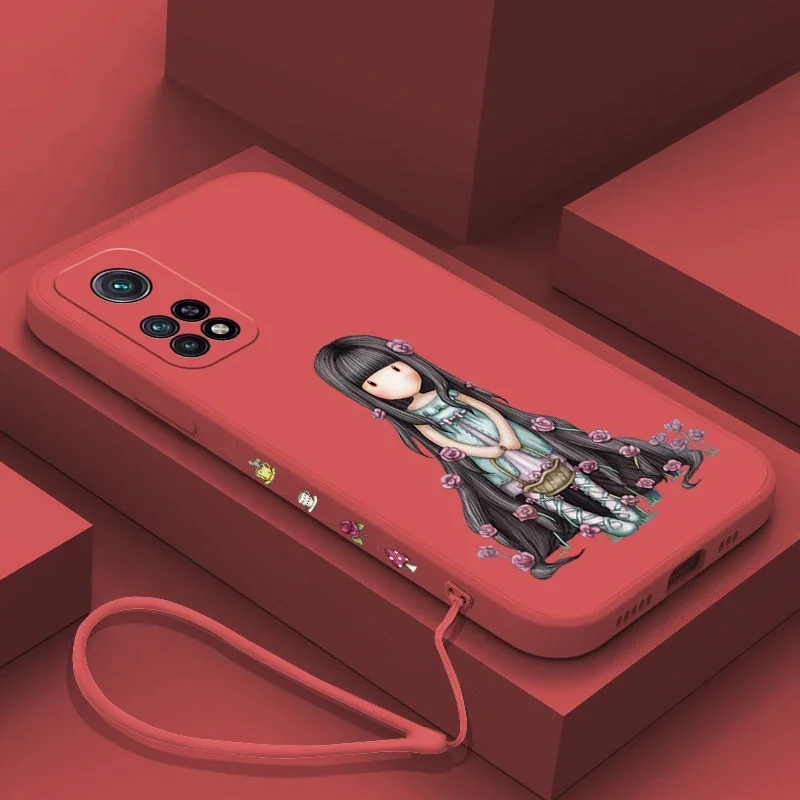 Cute Cartoon girl Gorjusses Phone Case For Xiaomi Mi 10 lite 11i Poco M2 M4 F3 X3 M3 Pro GT 5G 4G Liquid Silicone Cover
