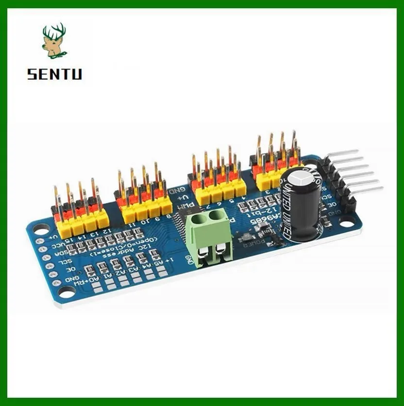 PCA9685PW 16 Channel 12-Bit PWM Servo Shield Driver I2C Interface PCA9685 Module For Raspberry Pi