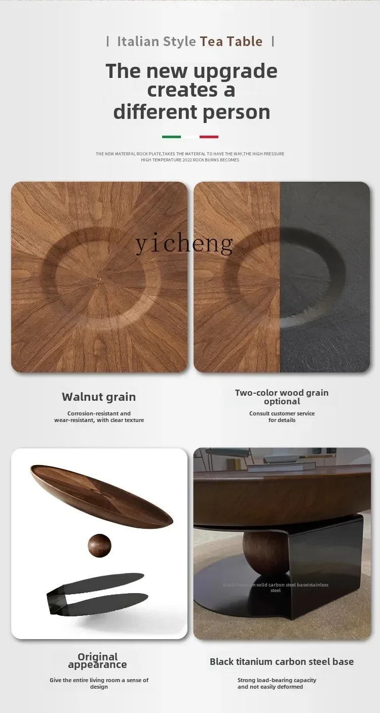 v9.7-Ltalian Living Room Home New Round Coffee Table Side Table Combination Minimalist Small Apartment Modern Minimalist