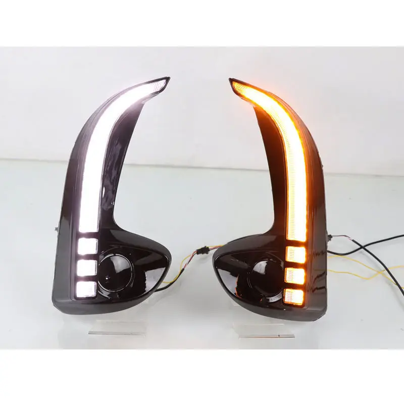 

SAAR Suitable for 2020 TY Yaris with Flowing Yellow Dual Color Daytime Running Lights Special for Specific Vehicles