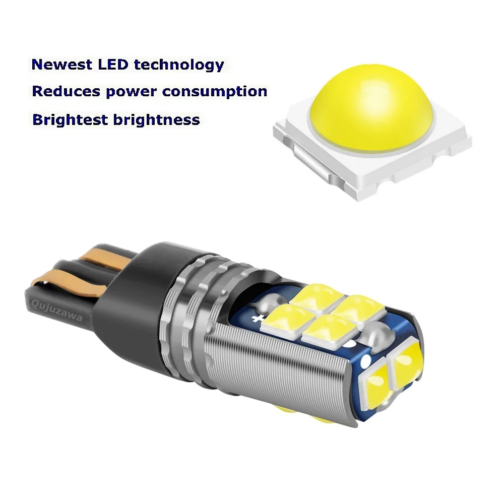 2/4PCS T10 LED W5W Led Bulbs Super Bright Auto Interior Reading Dome Lamp WY5W Car Turn Side Bulb Parking Light White Orange 12V