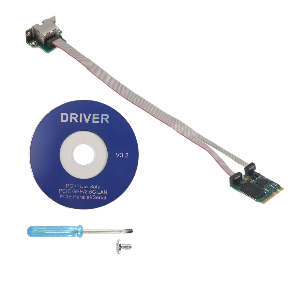 

ABQR M.2 A+E 2.5G Ethernet Adapter 2.5G/1G/100M Multi-Gigabit M.2 Network Card 8125B COM