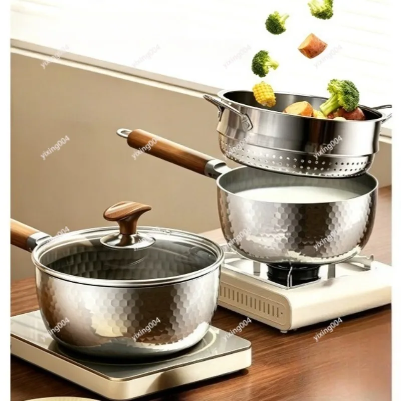 Titanium Saucepan Multi‑Function Small Cooking Pot for Noodles Porridge Baby Food Stew Boil