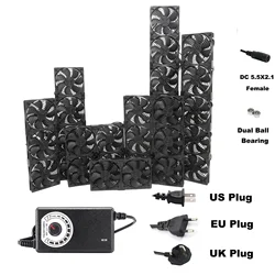 12cm High Speed Large Air Volume 110V 220V Btc LTC GPU Mining RIG Machine Workstation Cabinet 120MM Case Cooling System Fan