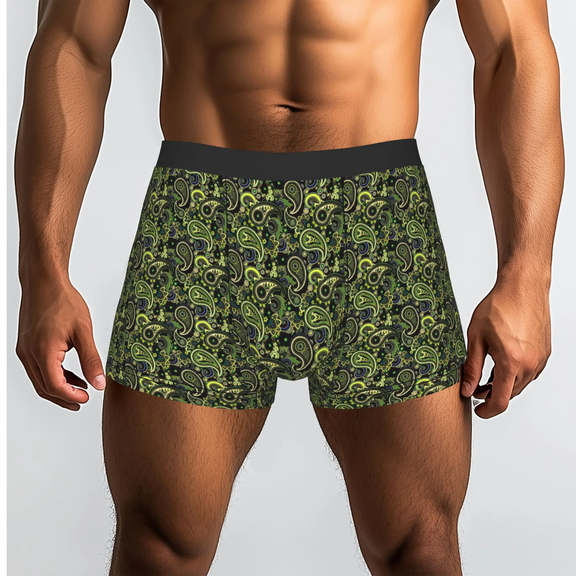 Custom Bohemian Style Bandanna Paisley Pattern Boxer Shorts For Men 3D Printed  Underwear Panties Briefs Stretch Underpants