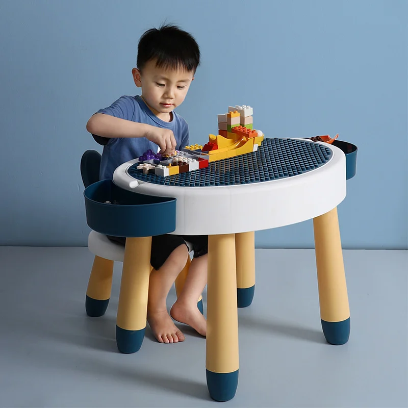 Multifunctional Toy Table Children Learning Writing Table Play Sand Play Water Play Building Blocks Children's Storage Table