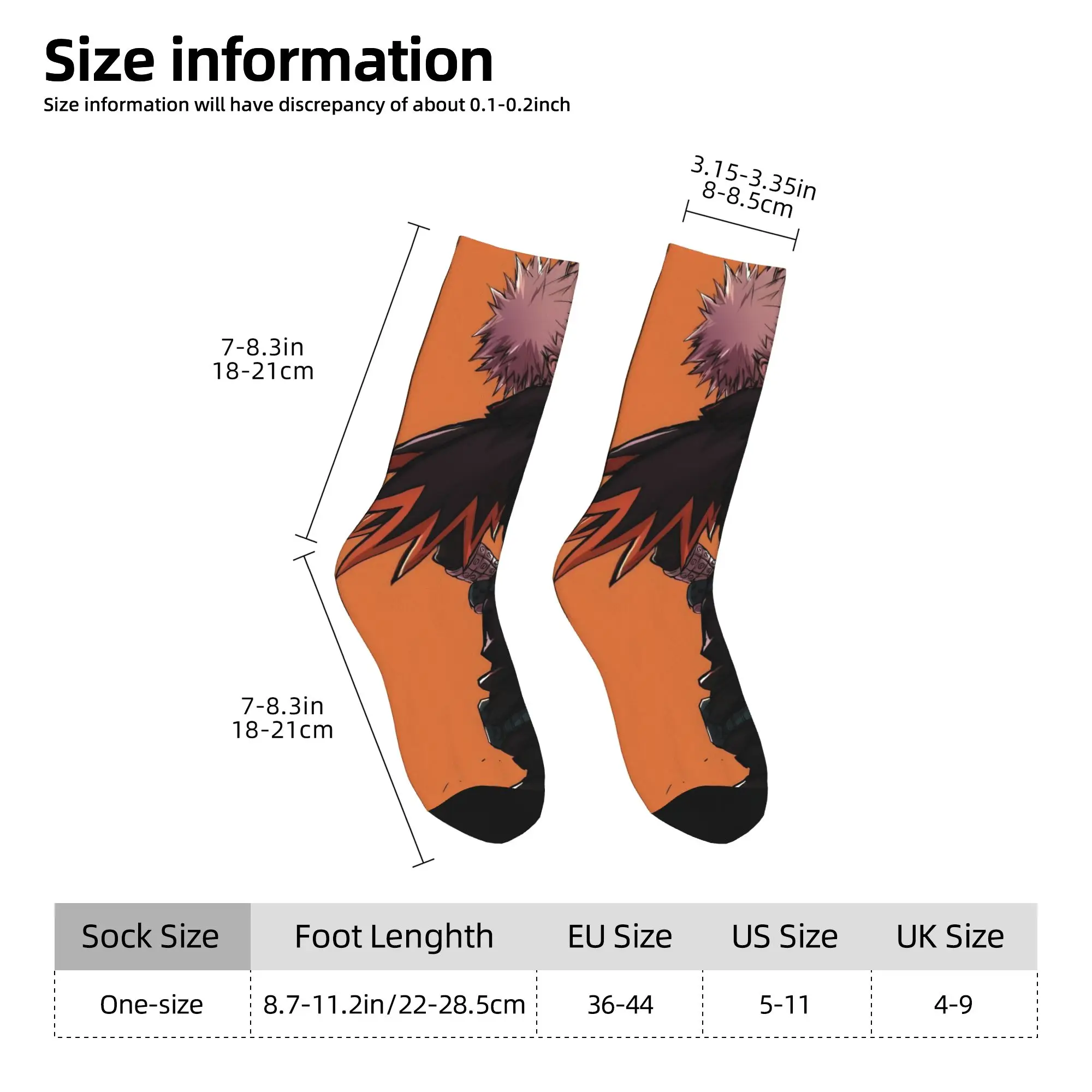 Носки в стиле аниме Katsuki Bakugo, дизайнерские чулки, противопотные носки для пар, теплые мягкие осенние повседневные носки для скалолазания