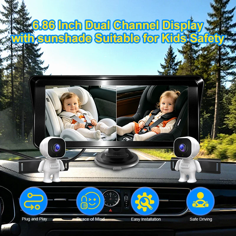Monitor de Bebé para Auto de 6 - Car Accessories For Baby reseña y precio