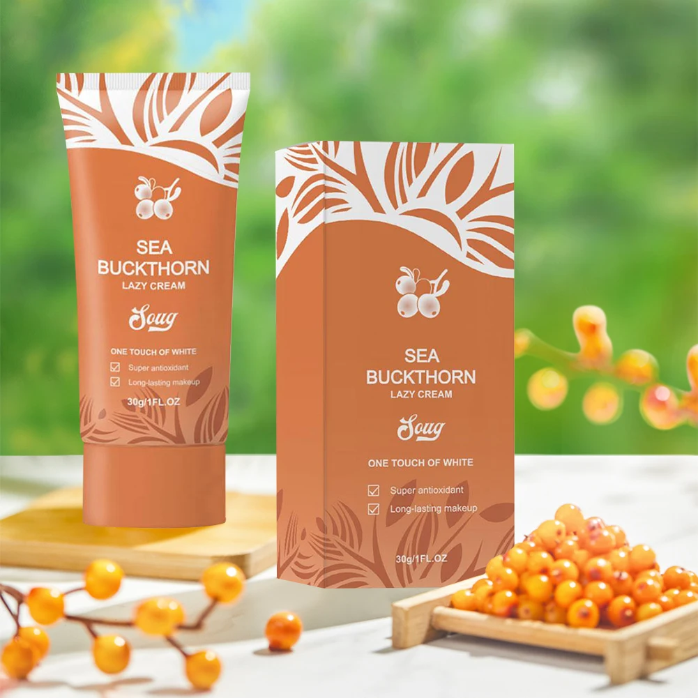 Soug Seabuckthorn BB Cream, crème de maquillage universelle, correcteur, hydratant, imperméable, éclaircissant, soins de la peau, paresseux, 1 pièce