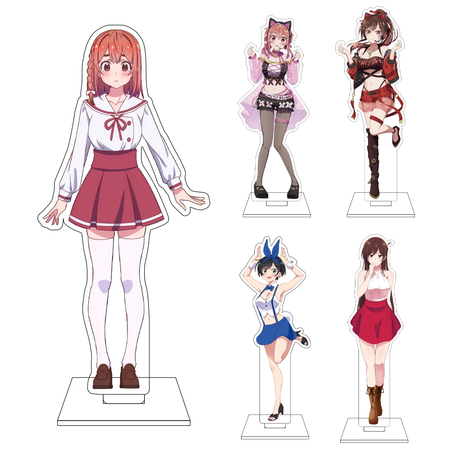 Figura de Anime de 16 cm de Rent-a-Girlfriend ‌   Figura Acrílica de Cosplay, Ichinose Chizuru, Asami Nanami, Sakurasawa Sumi, Adornos, Regalos