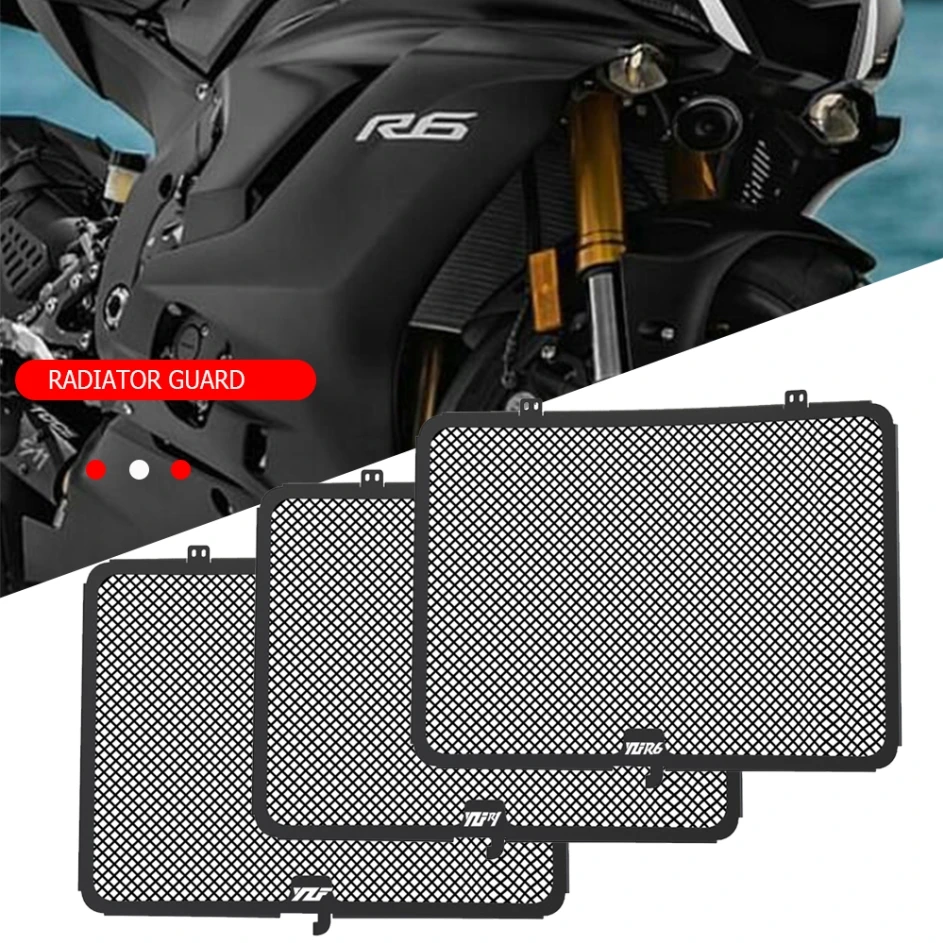 

Для YAMAHA YZF-R6 2006-2021 2020 2019 2018 2017 2016 2023 2022 решетка радиатора мотоцикла защитная крышка YZF R1 2007-2008