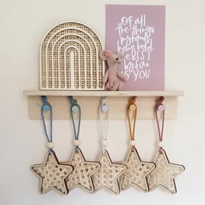 Nordische Tissue -Wand Ornamente, Holzbogen, heißer Luftballon, Mond und Stern, Wandaufkleber für das Schlafzimmer des Babys 8 Hauptverkäufe Hot Air Wand Ball - №6