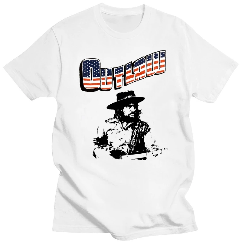 Waylon Jennings T Shirt Outlaw White New