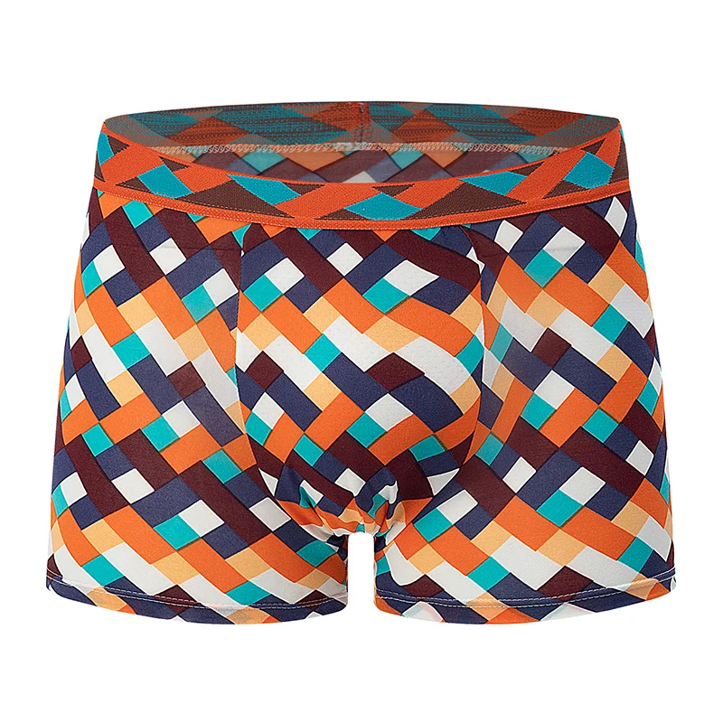 4/5piece Men's Colorful Patterned Fashionable Casual Boxer Shorts Loose And Comfortable Oversized Underwear Elastic Waist Shorts