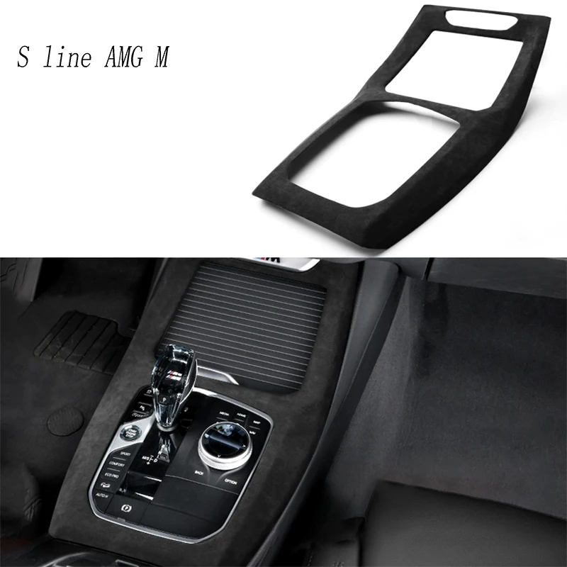 

Автомобильный ABS-пластик, замша для BMW X3 G01 X4 G02 ix3 2022-2024, автомобильная ручка переключения передач, центральная крышка ручного тормоза, внутренняя авто наклейка, отделка