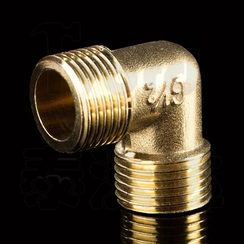 1/8 "1/4" 3/8 "1/2" 3/4 "1" fêmea x rosca macho 90 graus cotovelo de bronze encaixe de tubulação conector acoplador para água combustível adaptador de cobre