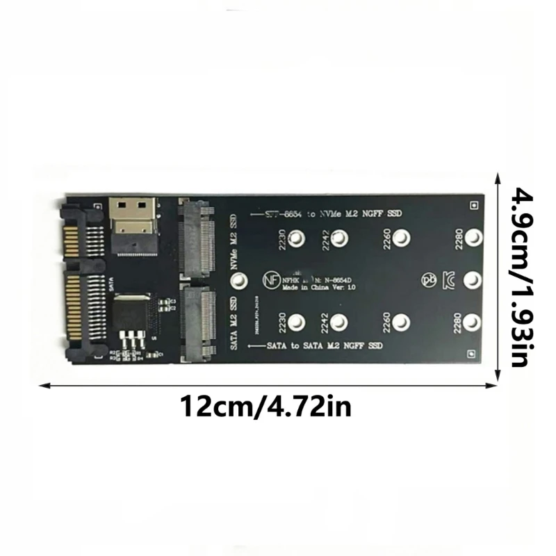 2 in 1 Adattatore Desktop PCIE M.2 NVME Adattatore Scheda a SFF-8654 Porta Dati Transfer PCIE NVME Convertitore per PC