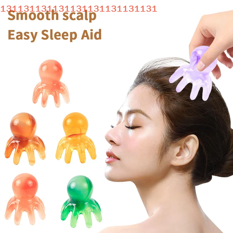 

Смола в форме осьминога, меридиан, массажная расческа для акупунктурных точек, расческа для кожи головы с широкими зубьями, ручные инструменты для глубокого массажа спины, шеи и спины