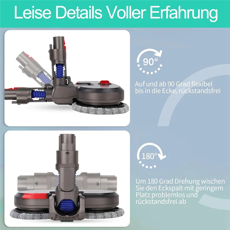 

A21I-Electric Mop Head For Dyson V7 V8 V10 V11 V15 Vacuum Cleaner Parts, Mop Attachment With Water Tank Cleaning Rag Cloth