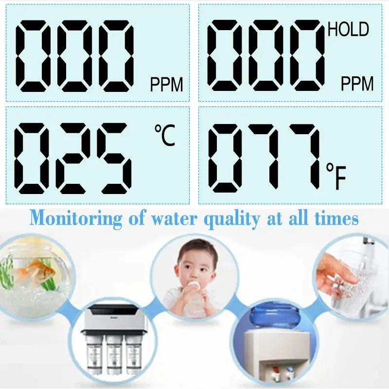 Portable LCD Digital TDS Water Quality Tester Water Testing Pen Filter Meter Measuring Tools Accessory For Aquarium Pool