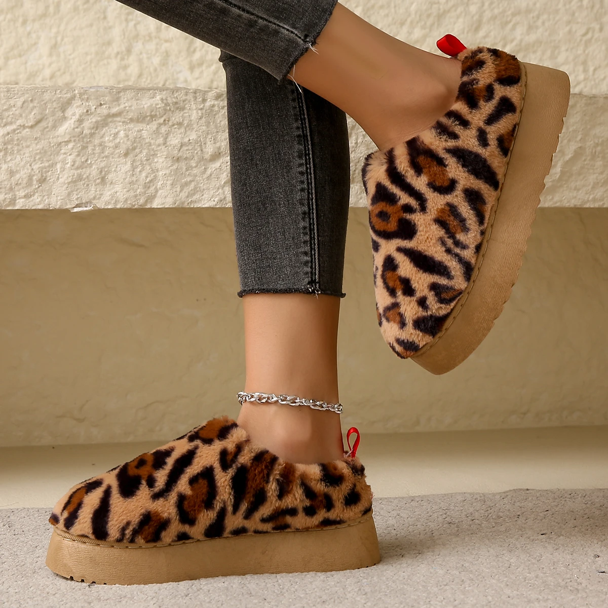 Women Boots 2024 New Plush Slippers Warm Soft Flats Boots Home Indoor Footwear Candy Color Autumn Winter Shoes Zapatos De Mujer image 3